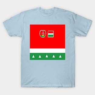 Sporty Hungarian Design on Blue Background T-Shirt